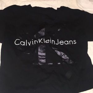 calvin klein jeans cropped t-shirt